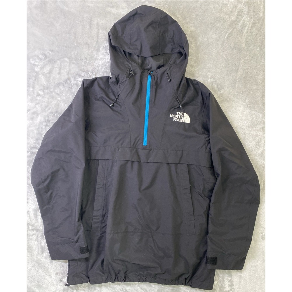 The North Face Silvani Anorak Jacket Mens Medium Black DryVent Pullover Hooded